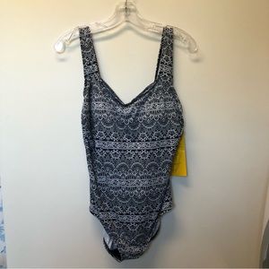 Robby Len One Piece Swimsuit - Size 16 - X-Back Tank